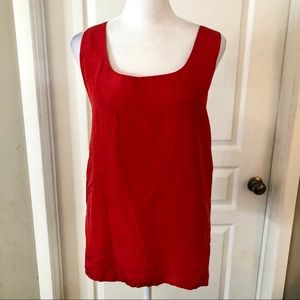 3/$20 Express red 100% silk blouse